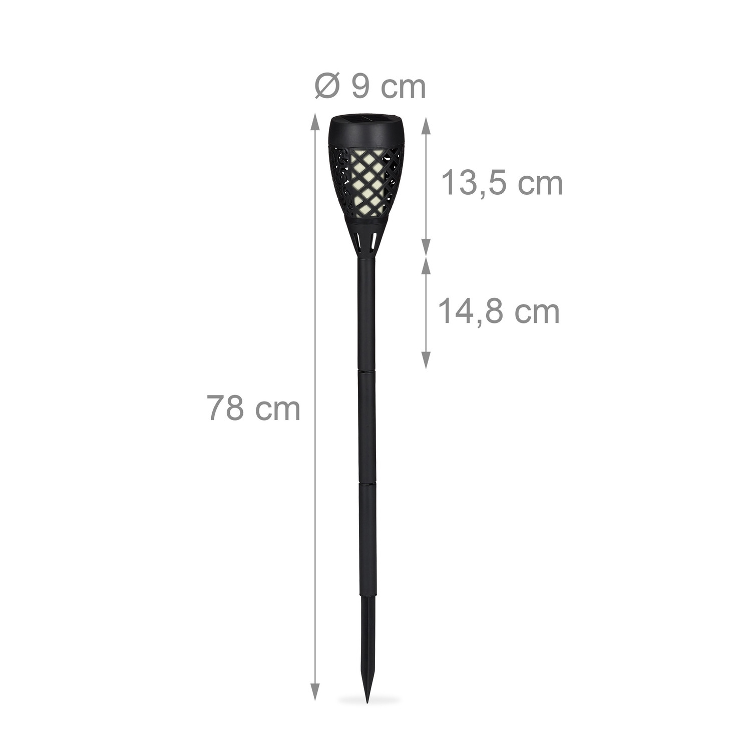 Gartenfackel Solar 2er Set