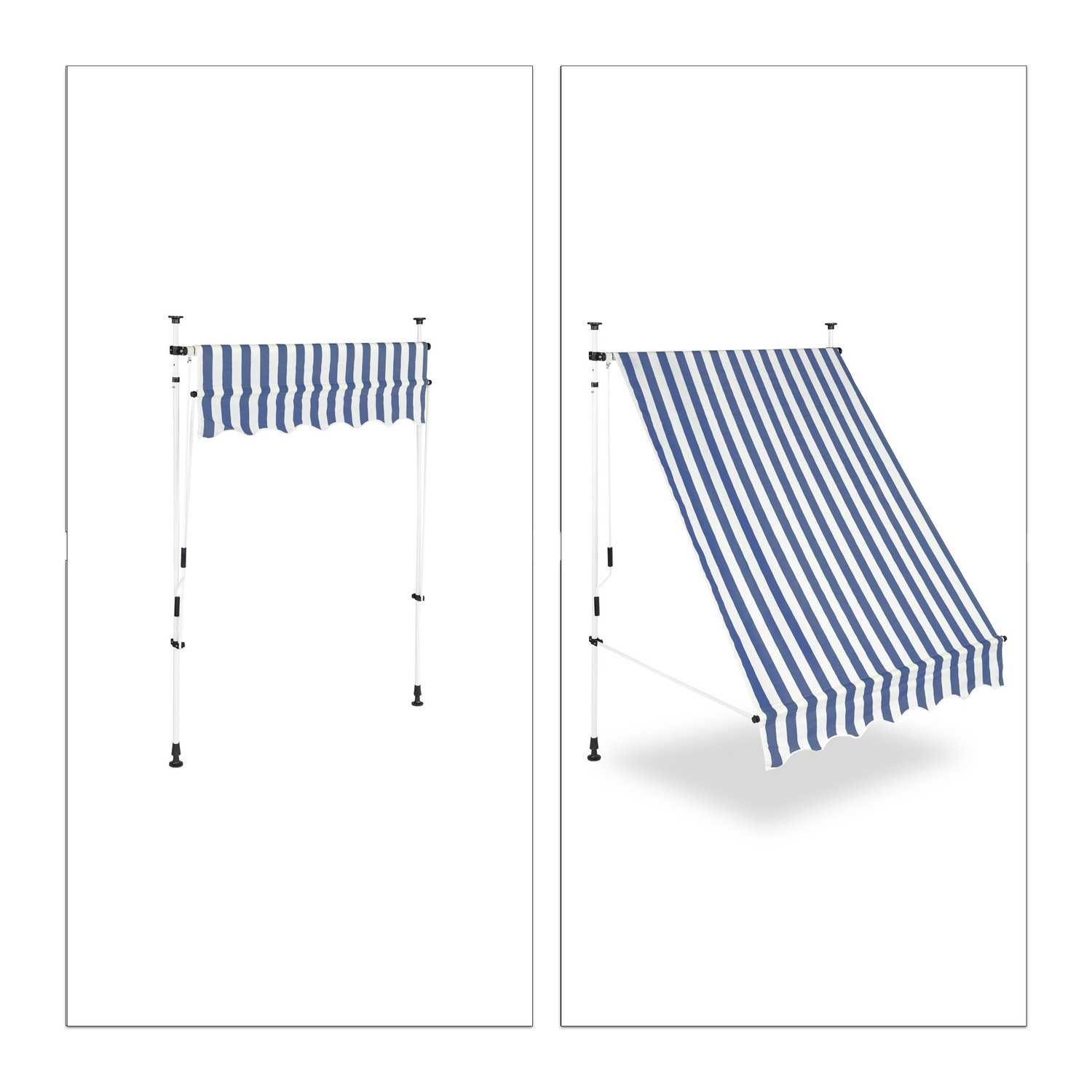 Store de balcon bleu/blanc