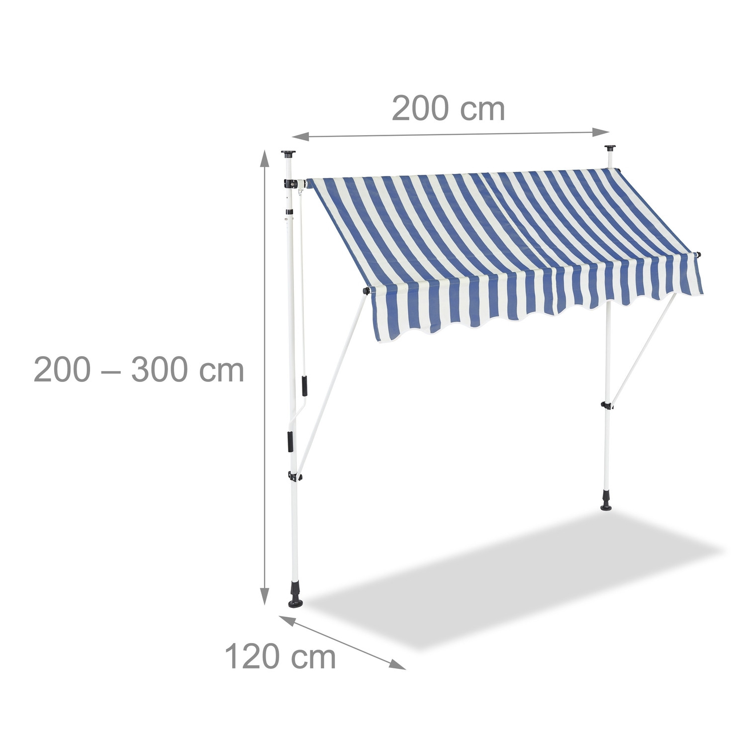 Balkonluifel blauw/wit
