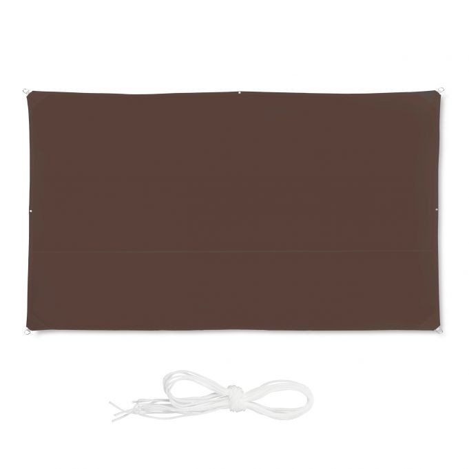 Vela de sol rectangular marrón