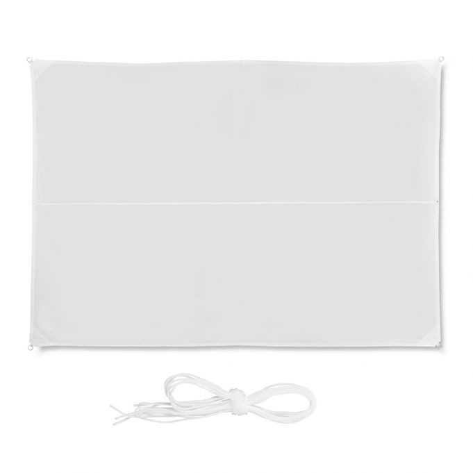 Vela de sol rectangular blanca