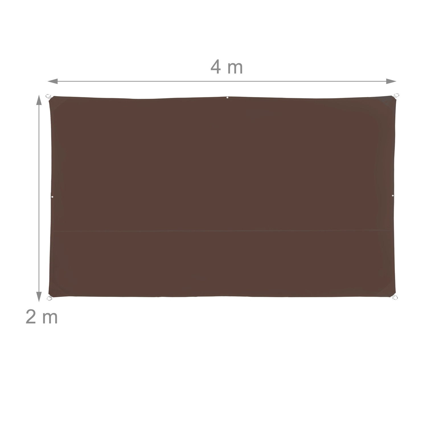 Vela de sol rectangular marrón