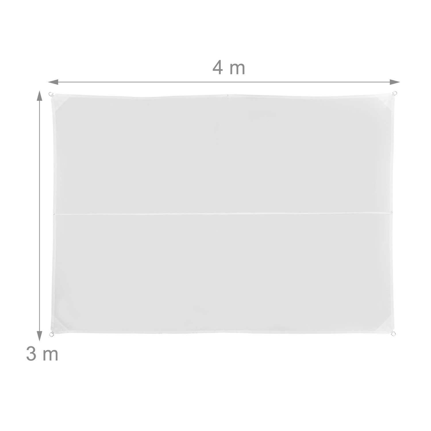 Vela de sol rectangular blanca