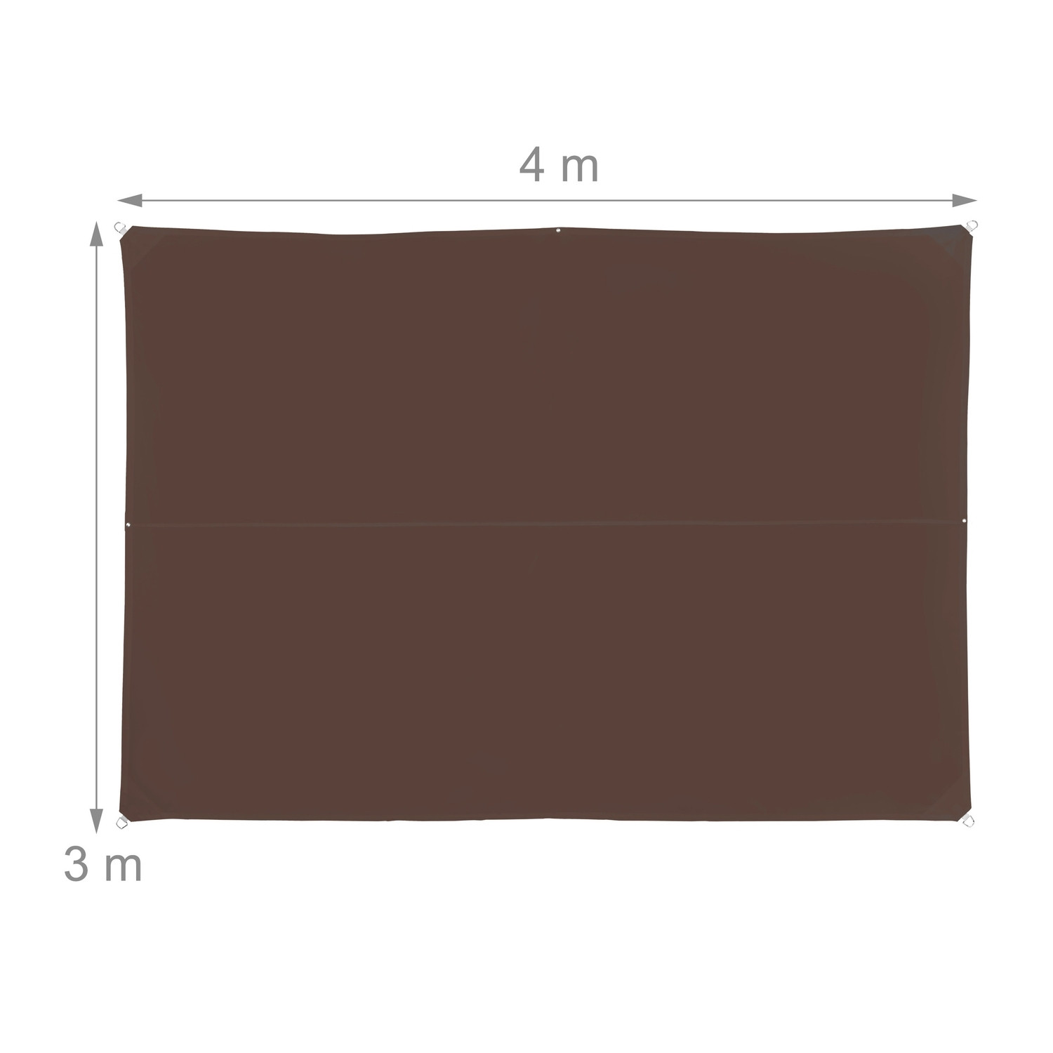 Sun sail rectangular brown