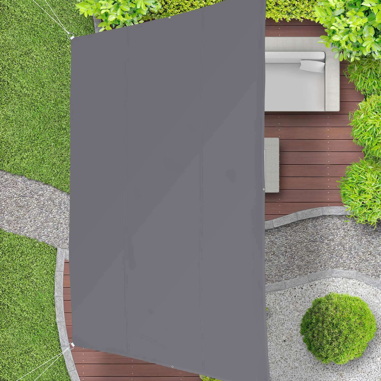 Vela solar trapezoidal gris