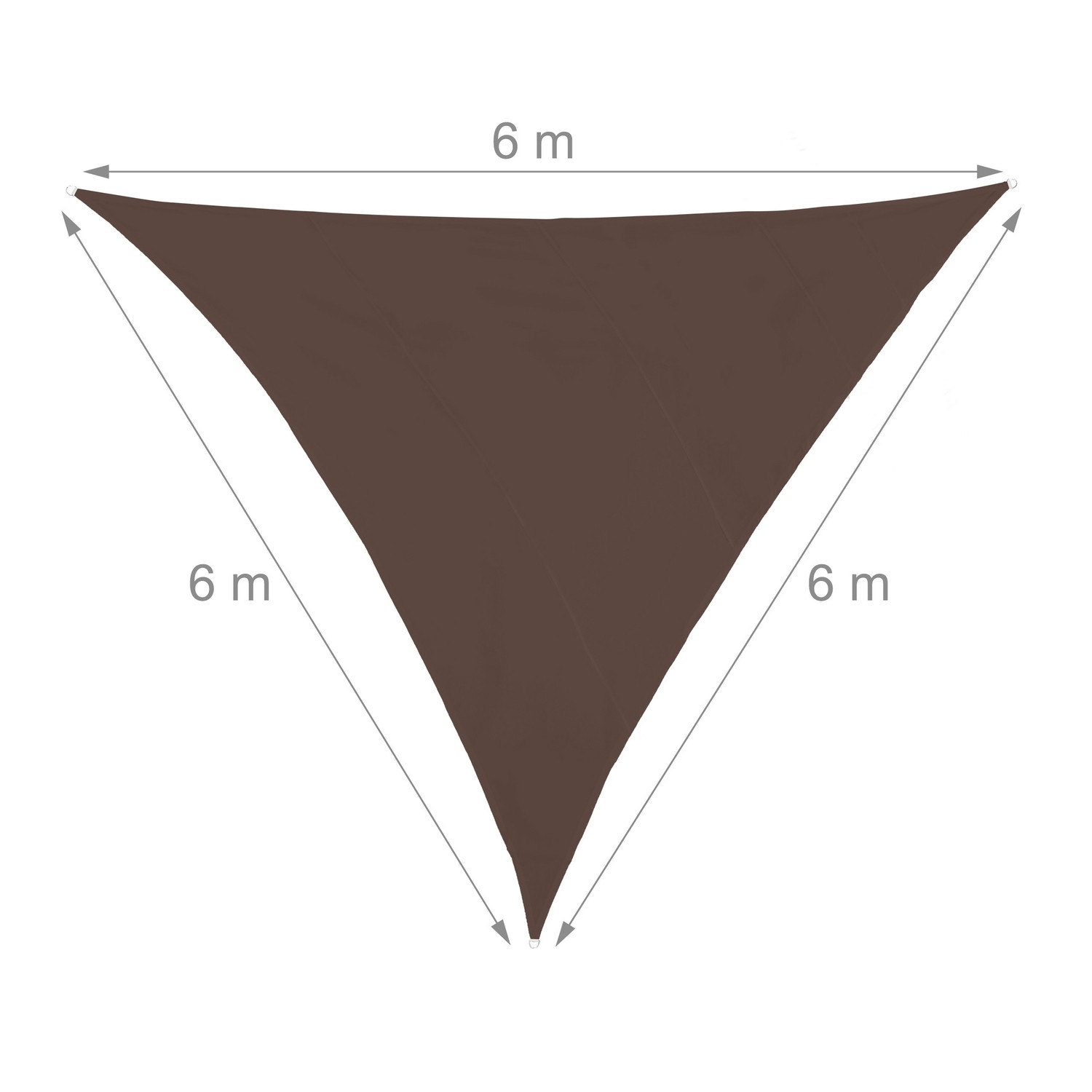 Vela solar triangular marrom