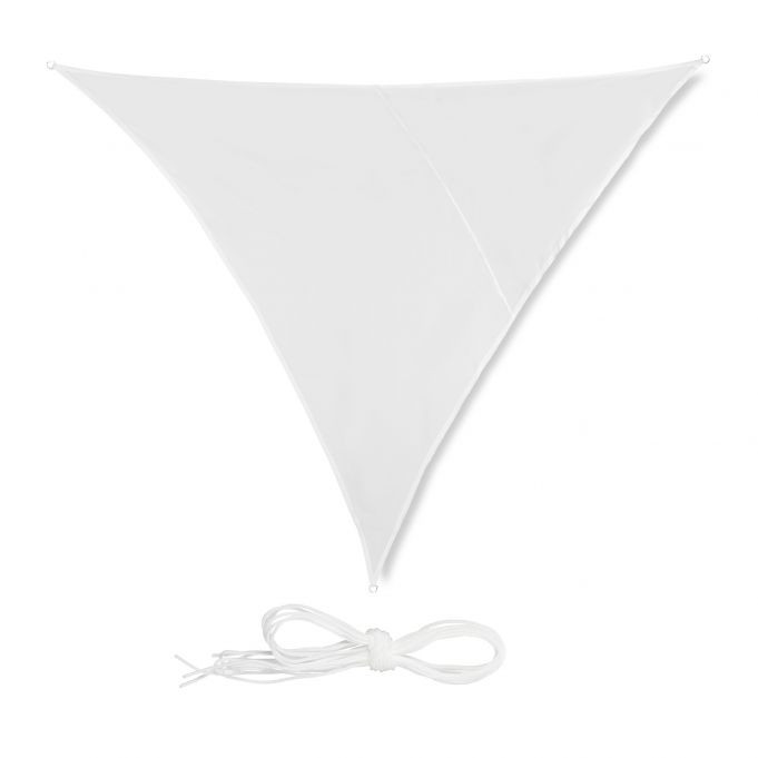 Vela solar triangular blanca