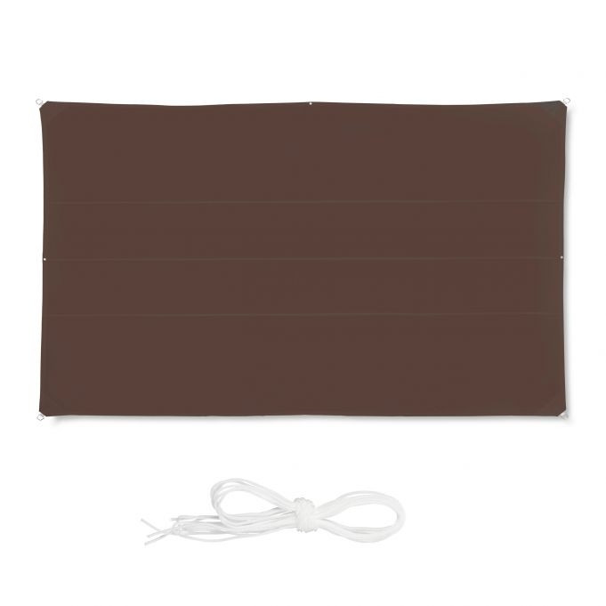 Vela de sol rectangular marrón