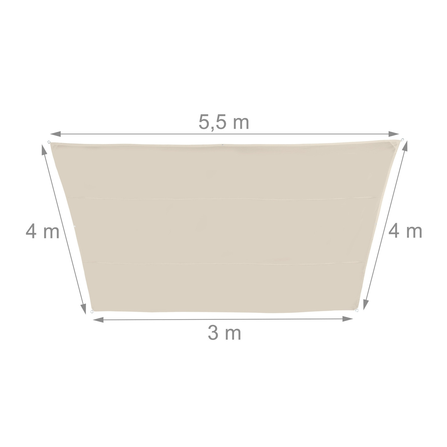 Sun sail trapezoidal beige