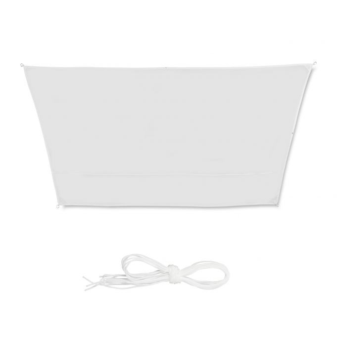 Vela de sol trapezoidal blanca