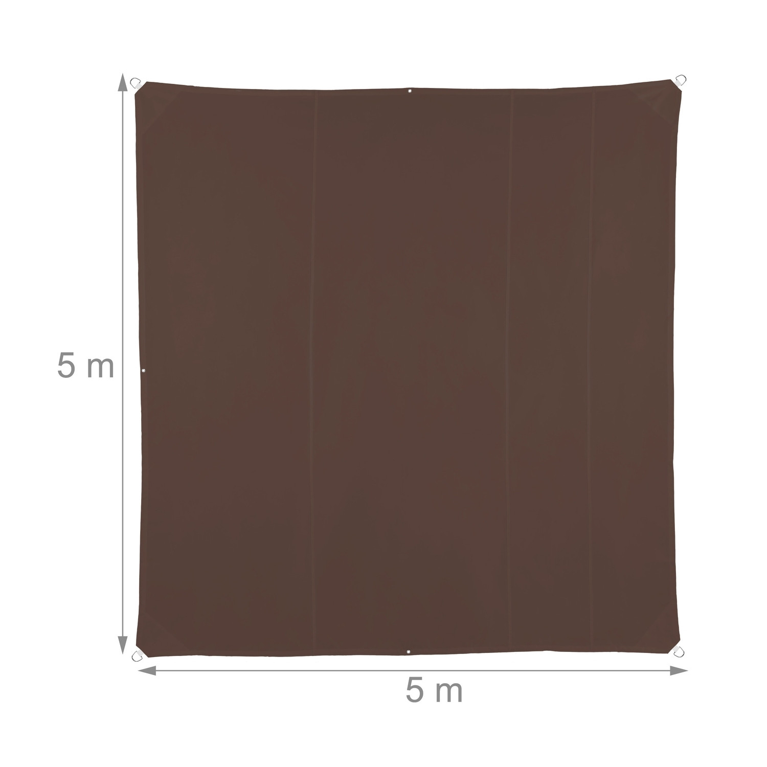 Voile d'ombrage carré marron