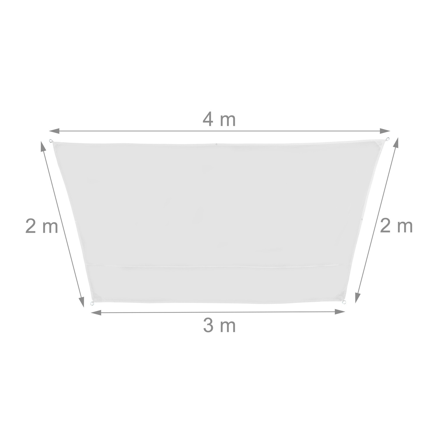 Sun sail trapezoidal white