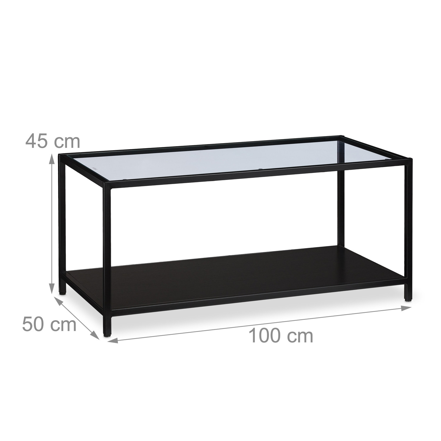 Couchtisch mit Glasplatte