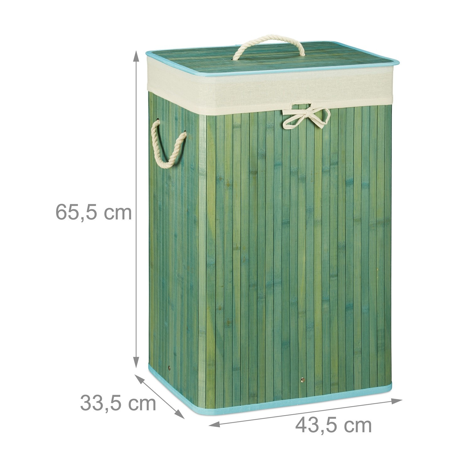 Panier à linge d'angle en bambou