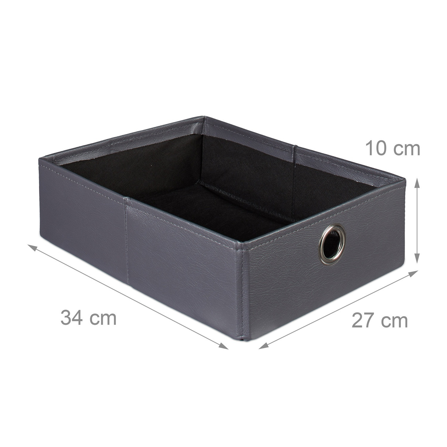 Tabouret en simili cuir avec 2 compartiments
