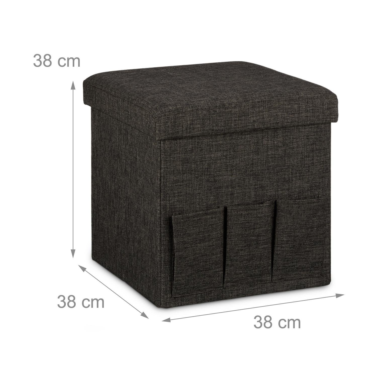 Folding stool with pockets Linne