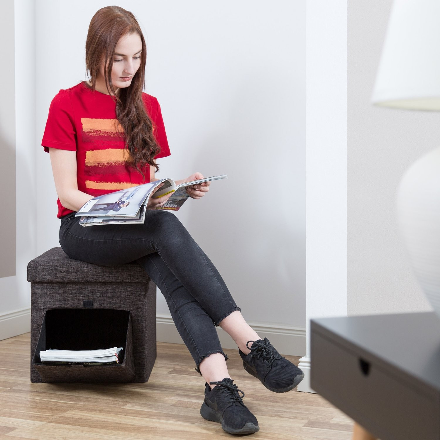 Tabouret pliant avec rabat