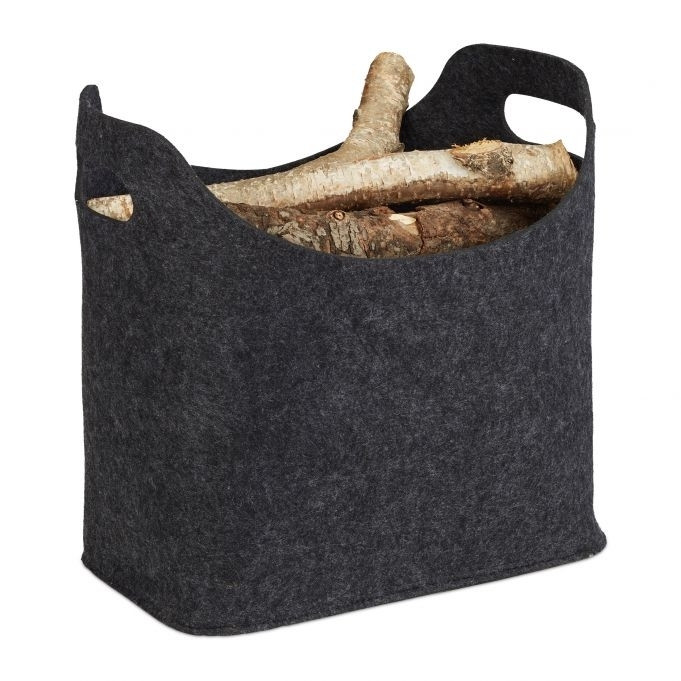 Cesta de fieltro con asa