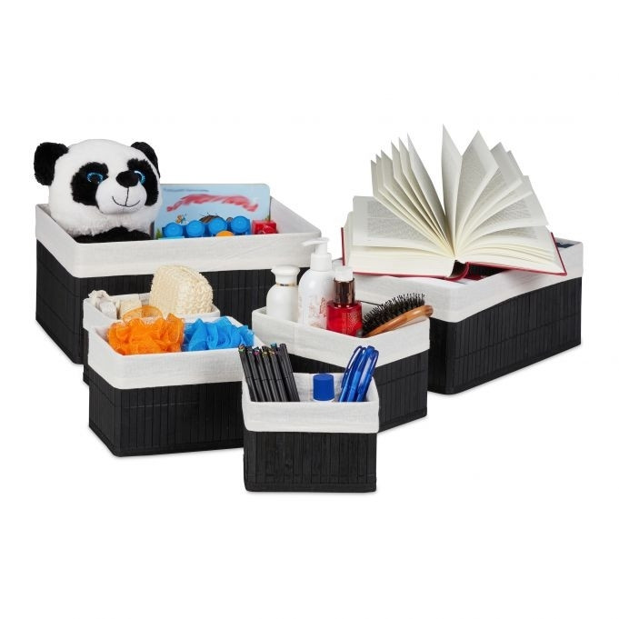 Bamboe opbergmanden - set van 6