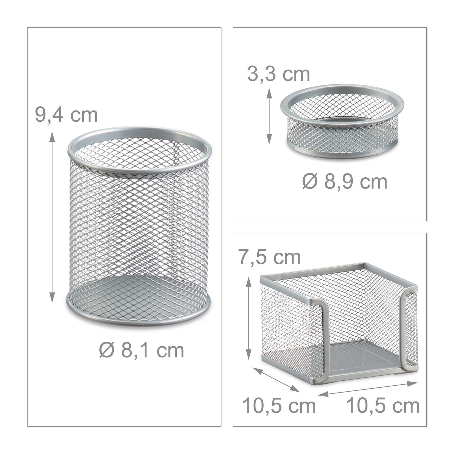 Set organizer da scrivania, 7 pezzi