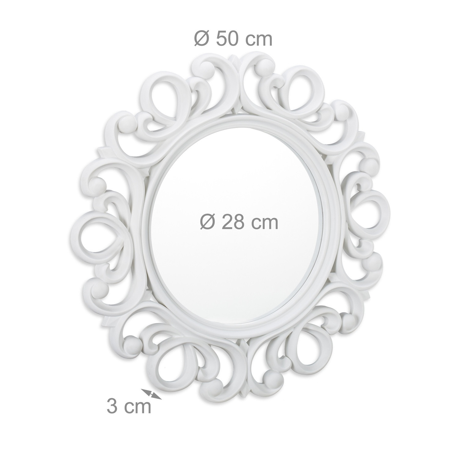 Decorative round wall mirror