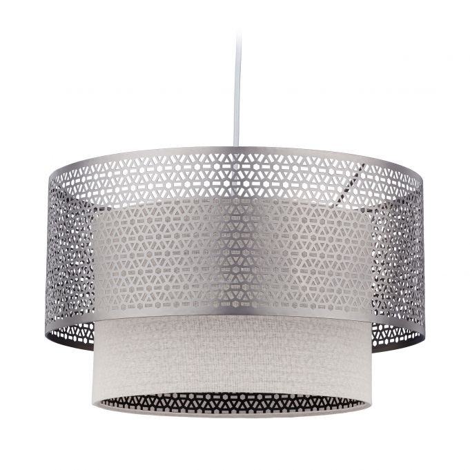 Lampe à suspension argentée