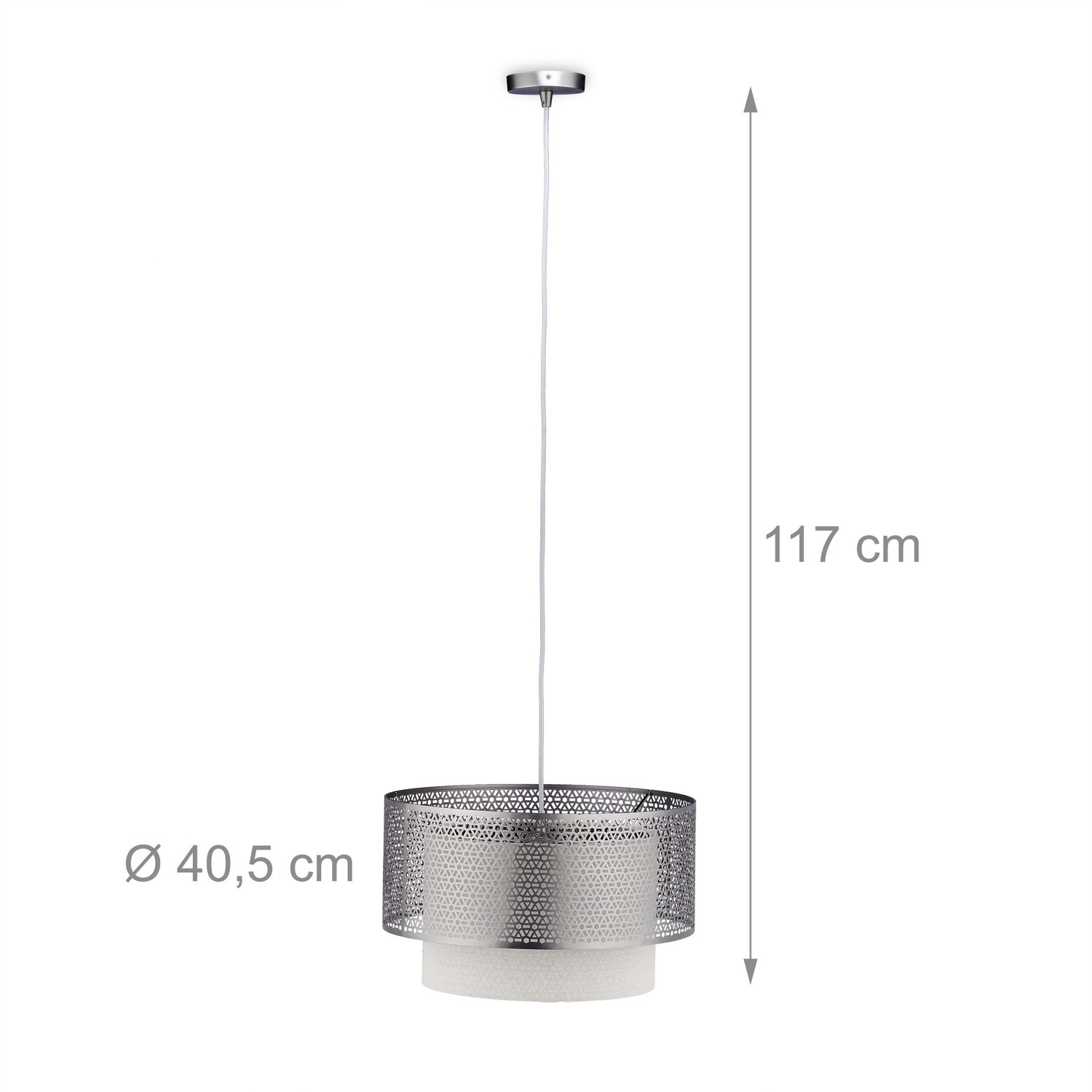 Lampada a sospensione in argento