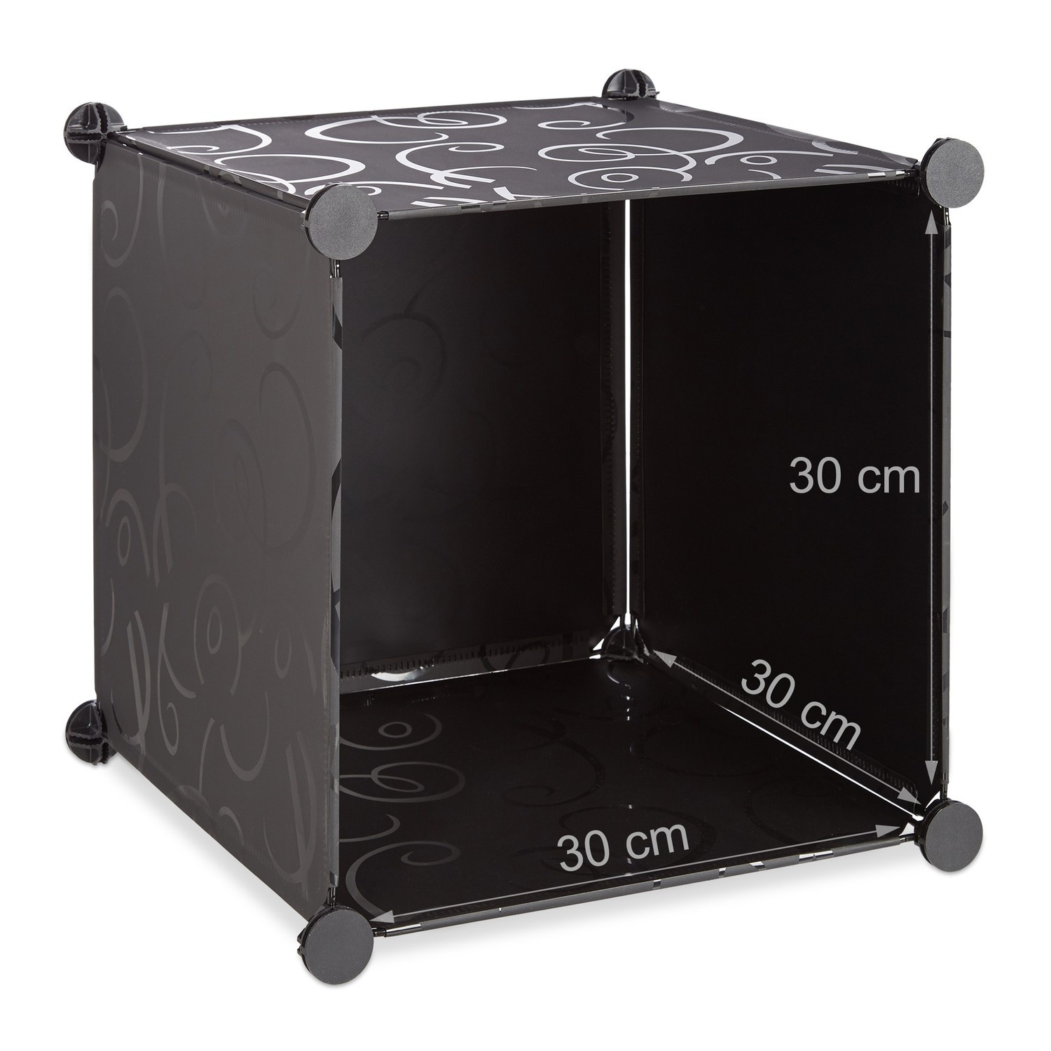 Screwless plastic shelf with 16 compartments
