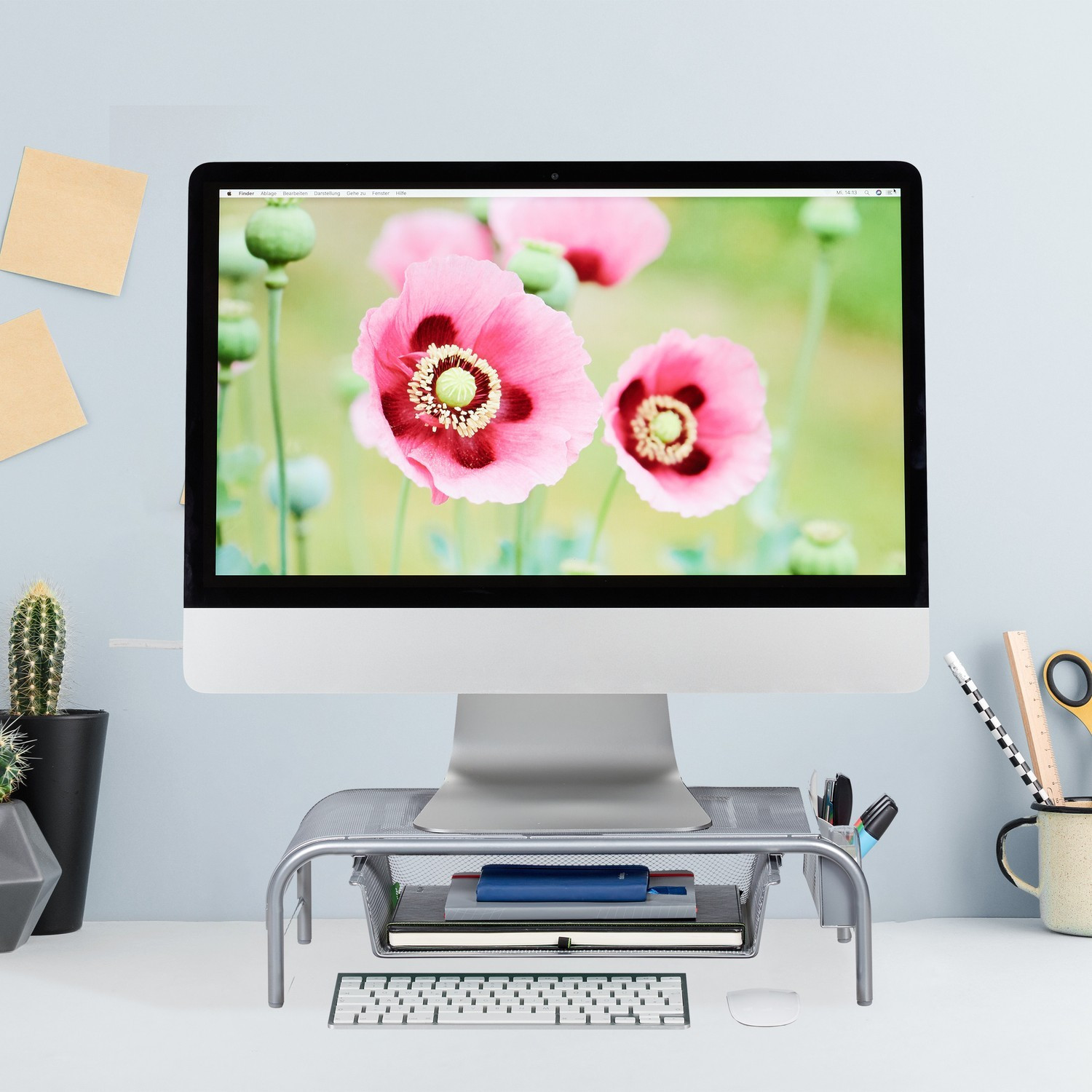 Monitor stand with box