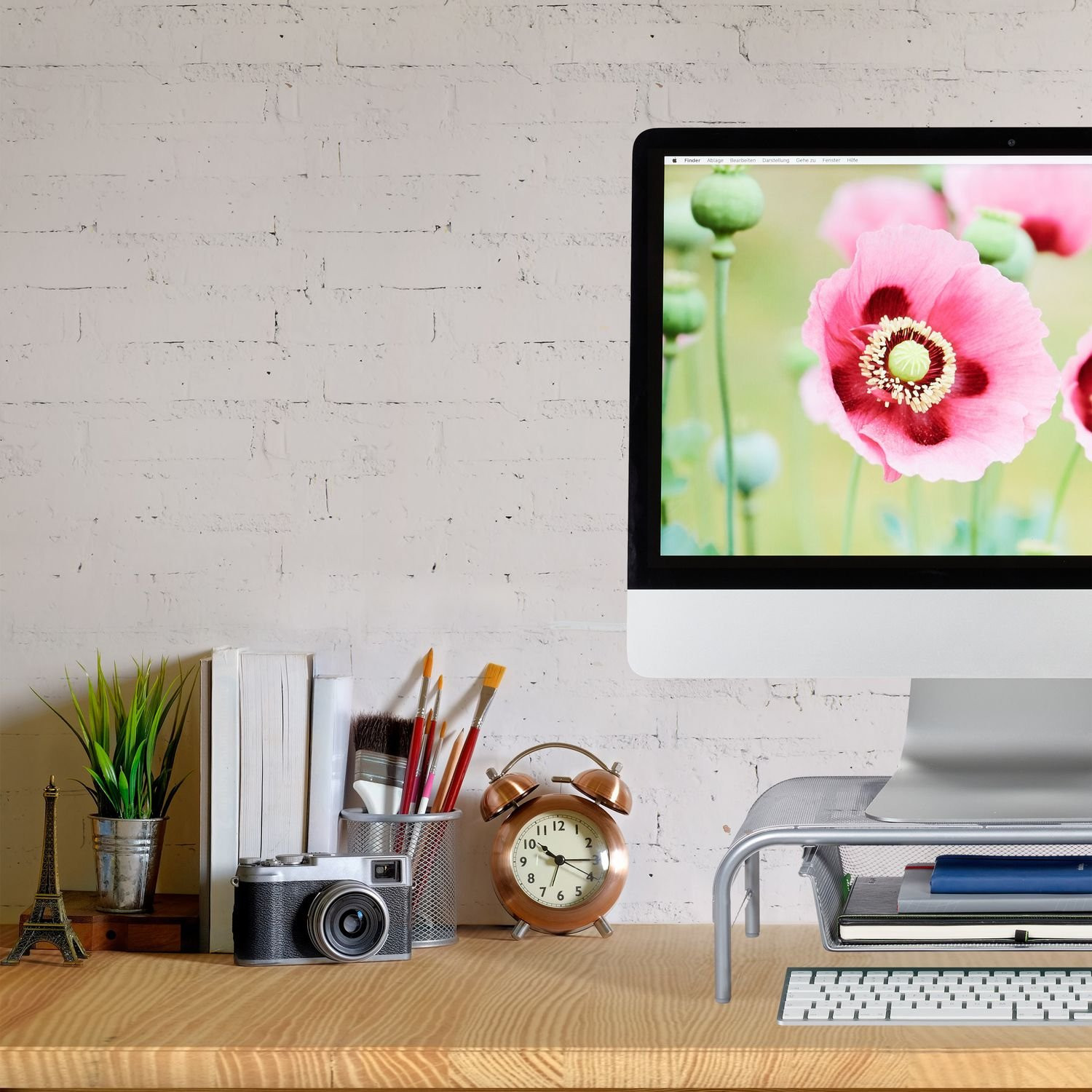 Monitor stand with box