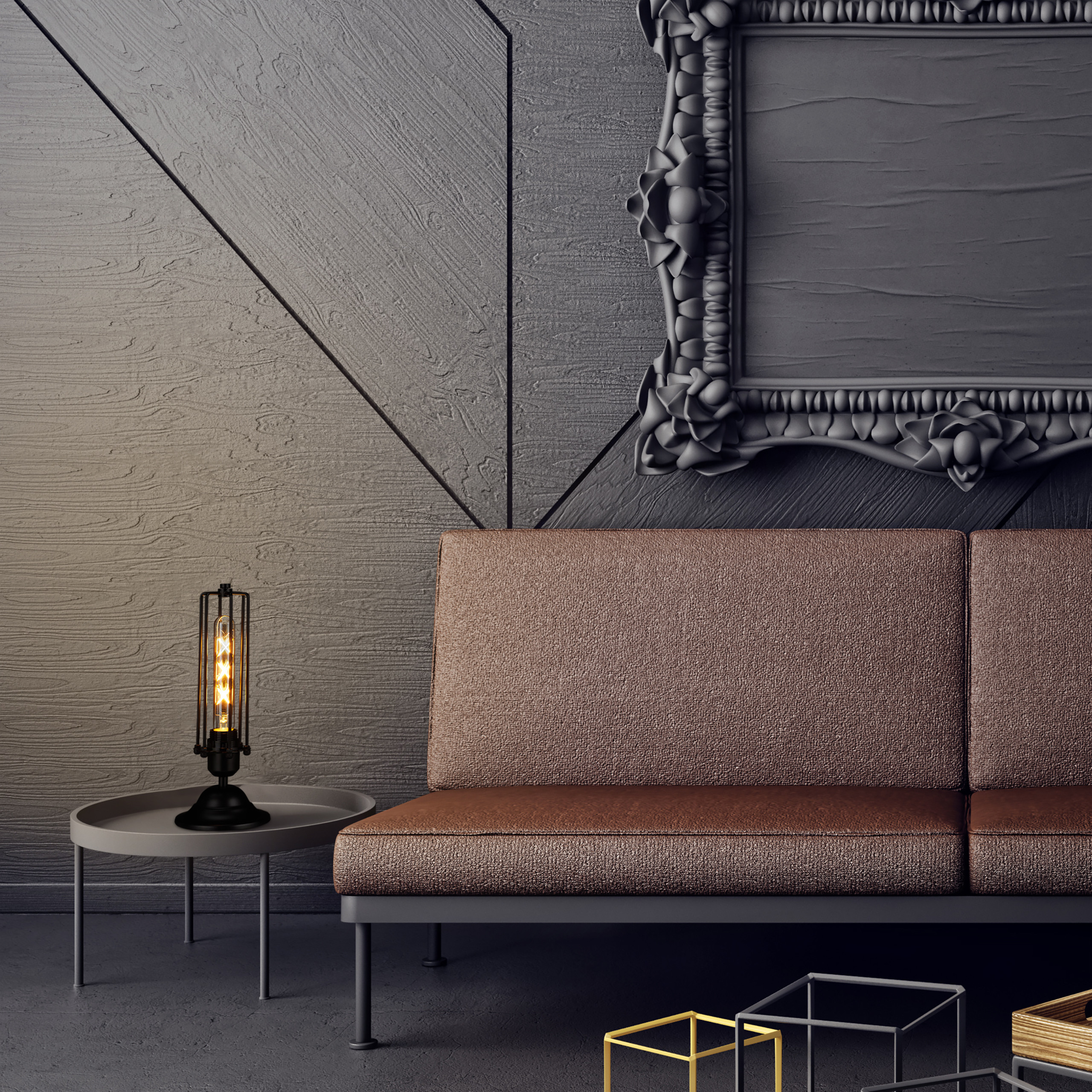 Lampe de table de style industriel