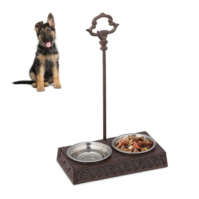 2 tigelas de comida para cães com alças