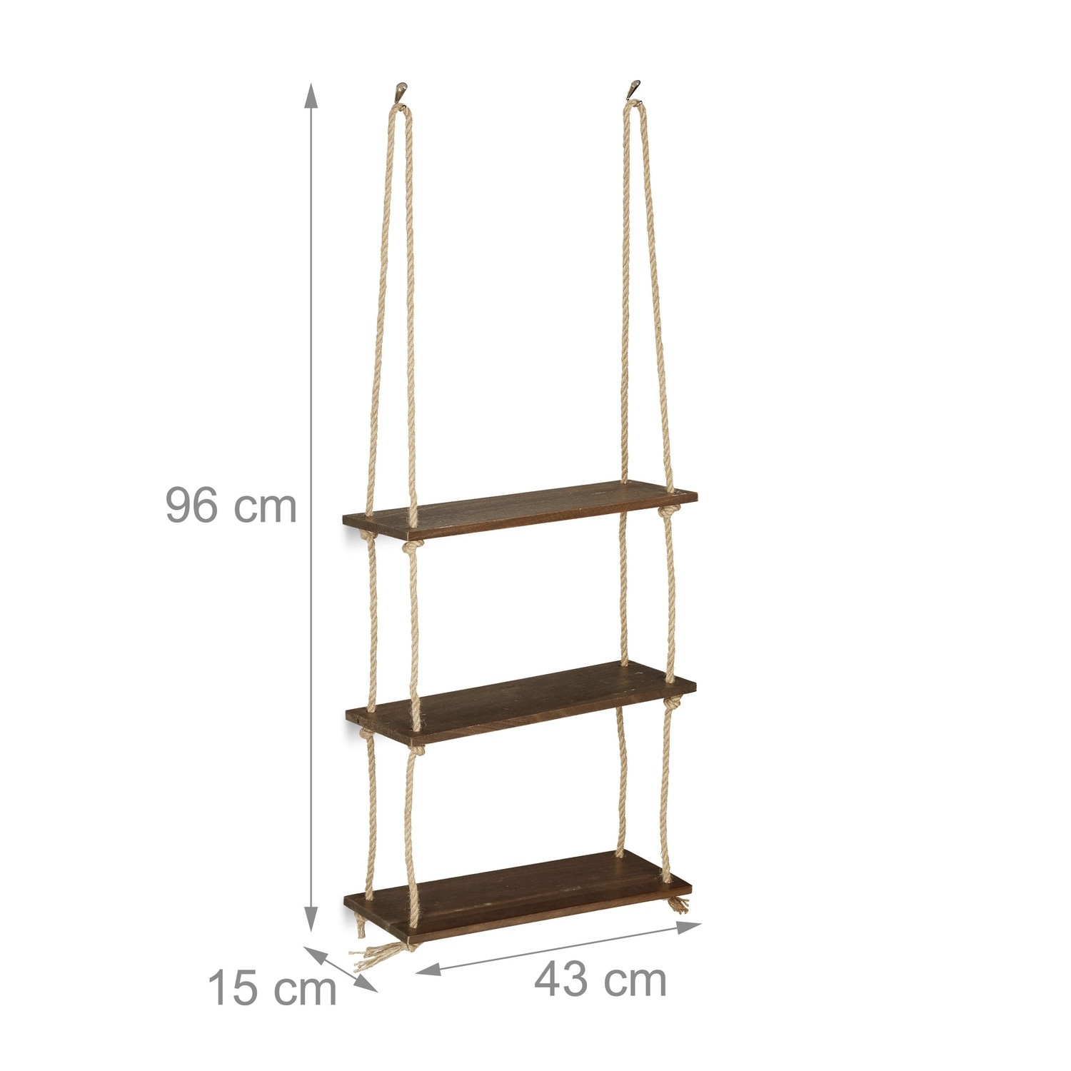 Hängendes Holzregal