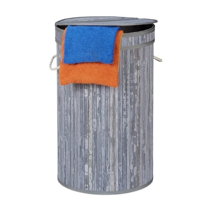 Bamboe wasmand met deksel