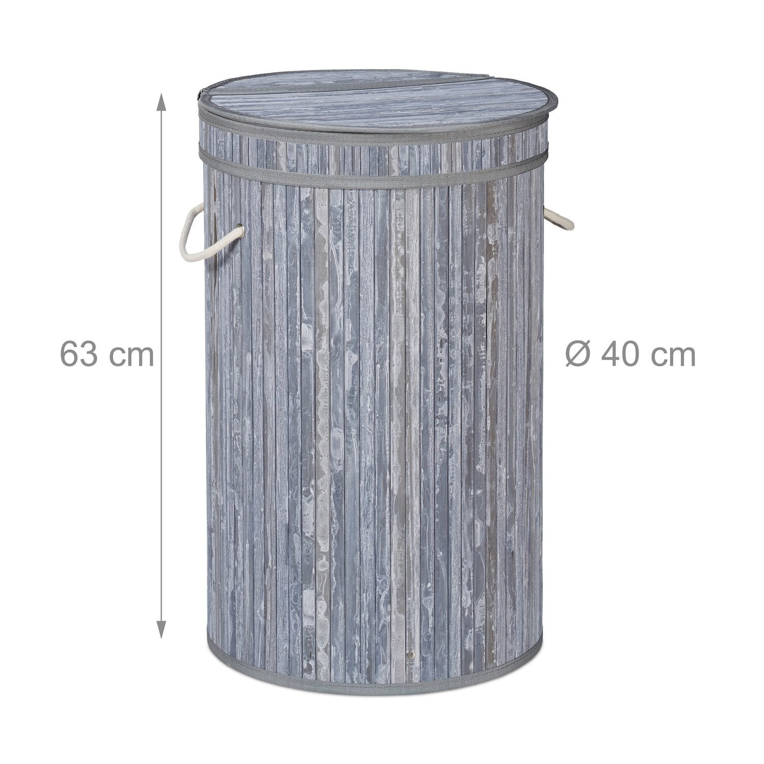Bamboe wasmand met deksel