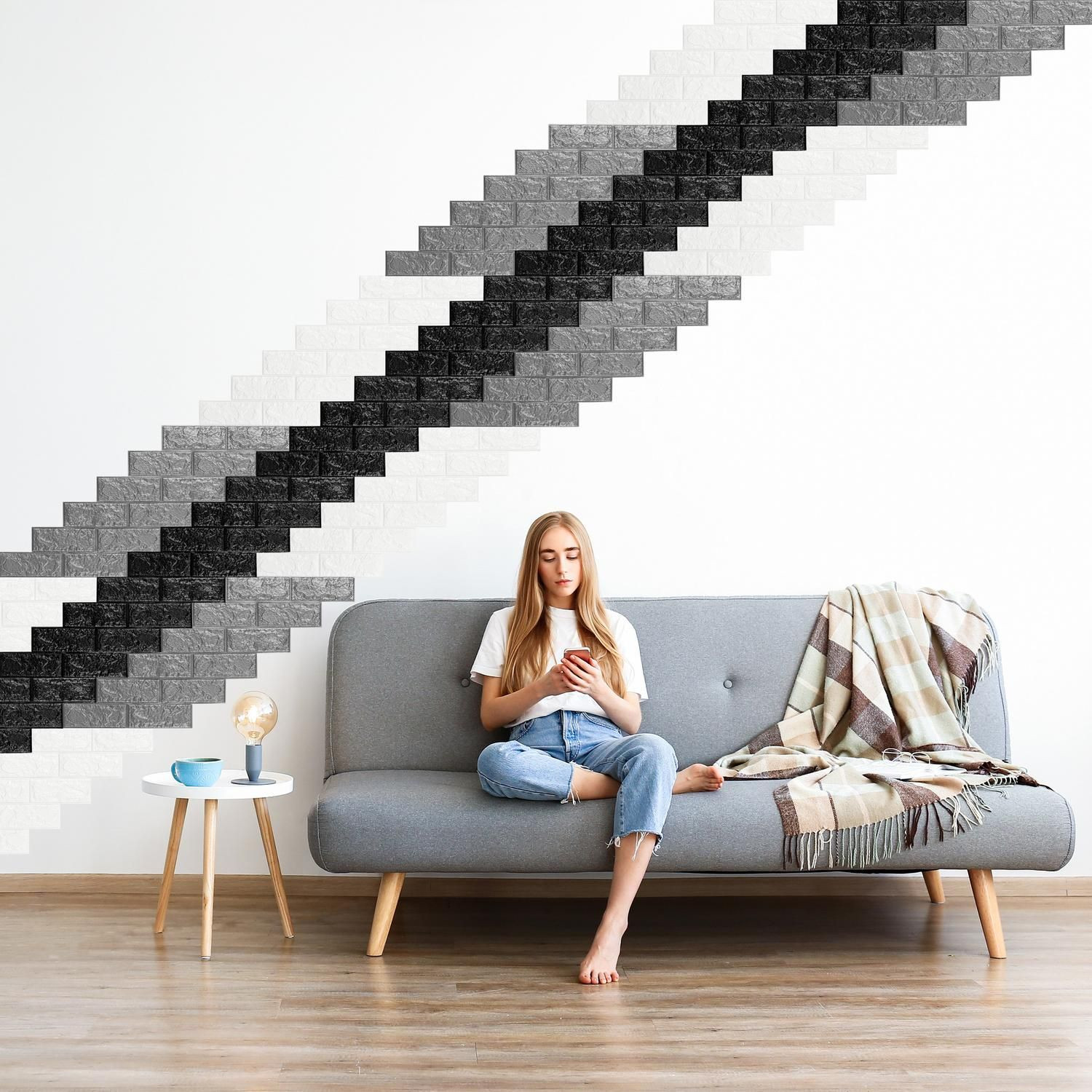 Wall decal set brick, self-adhesive