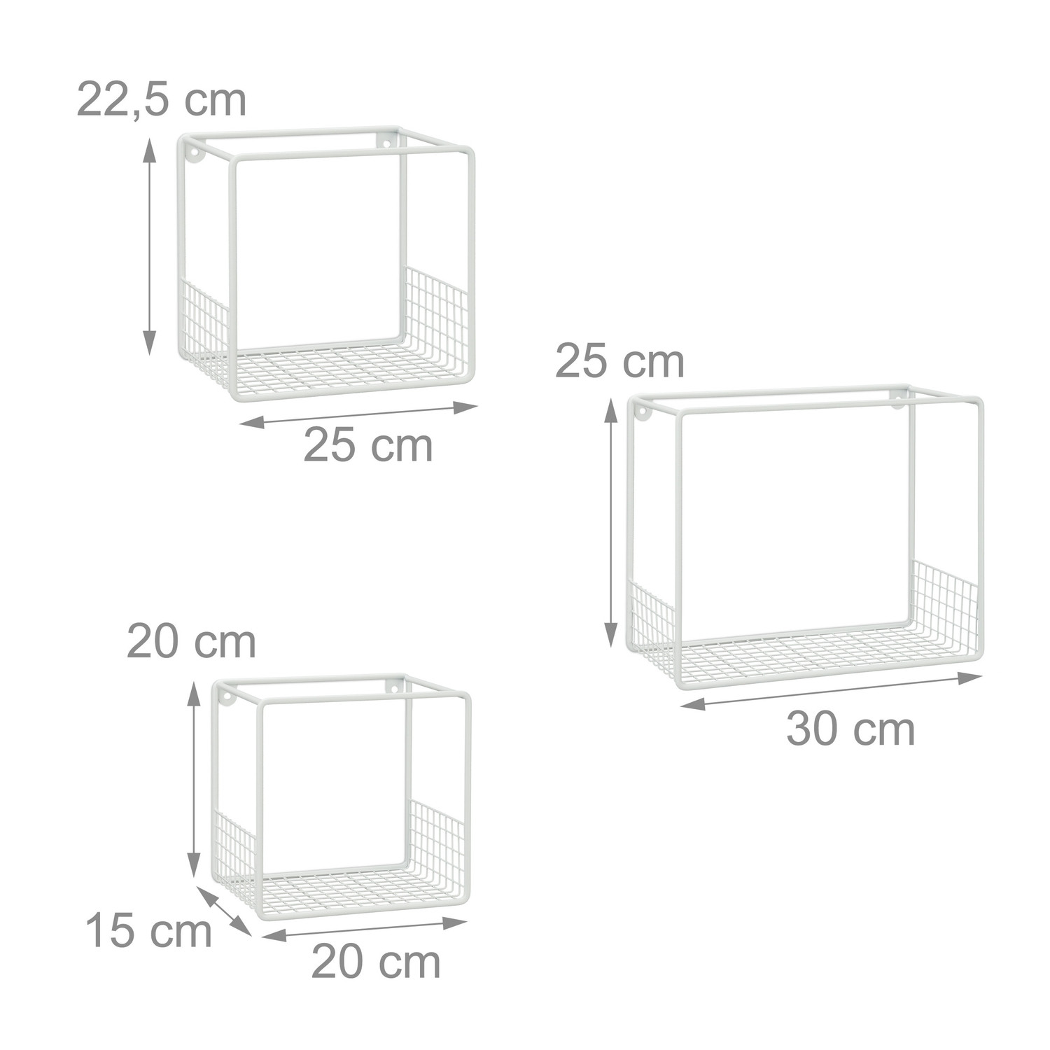 3 pezzi Ripiani a forma di cubo
