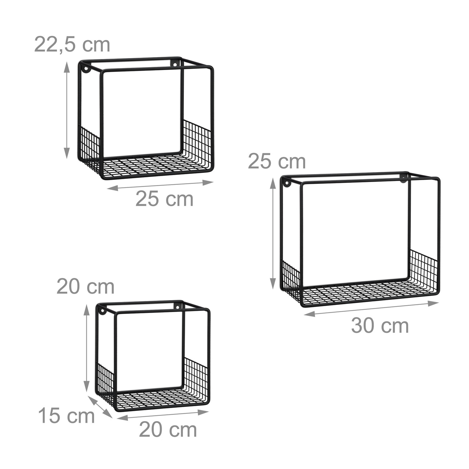 3 pezzi Ripiani a forma di cubo