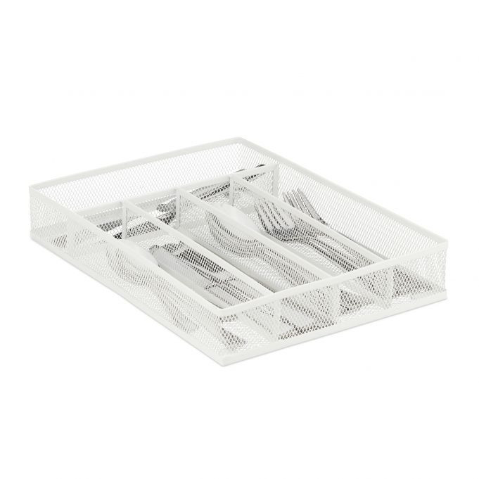 Range-couverts en métal blanc