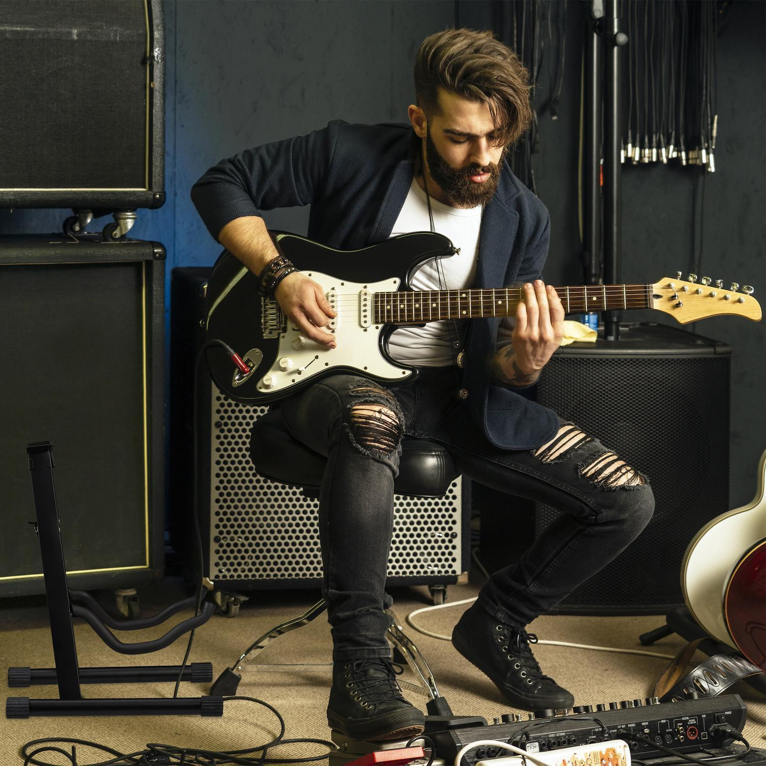 Support de guitare pliable