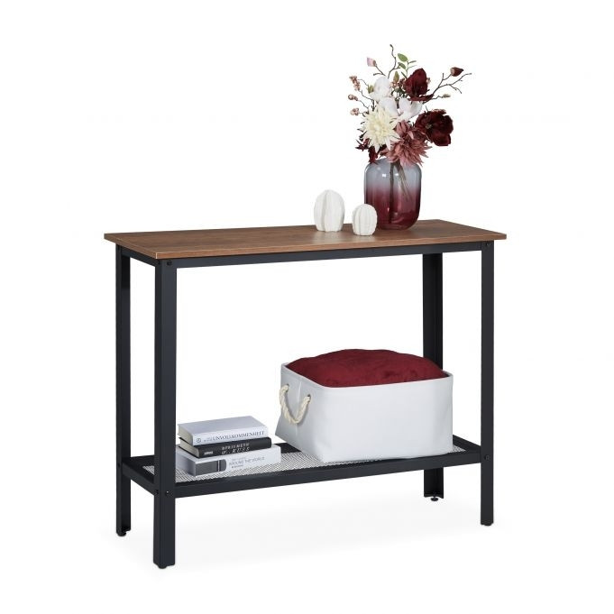 Mesa de console em design industrial