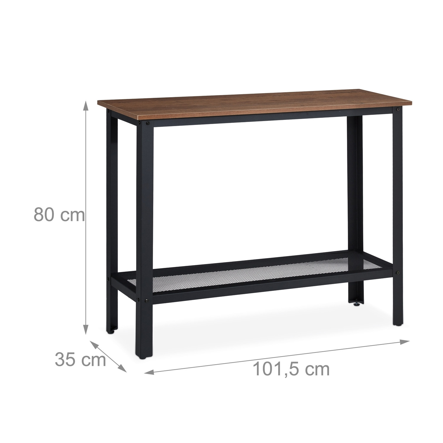Mesa de console em design industrial