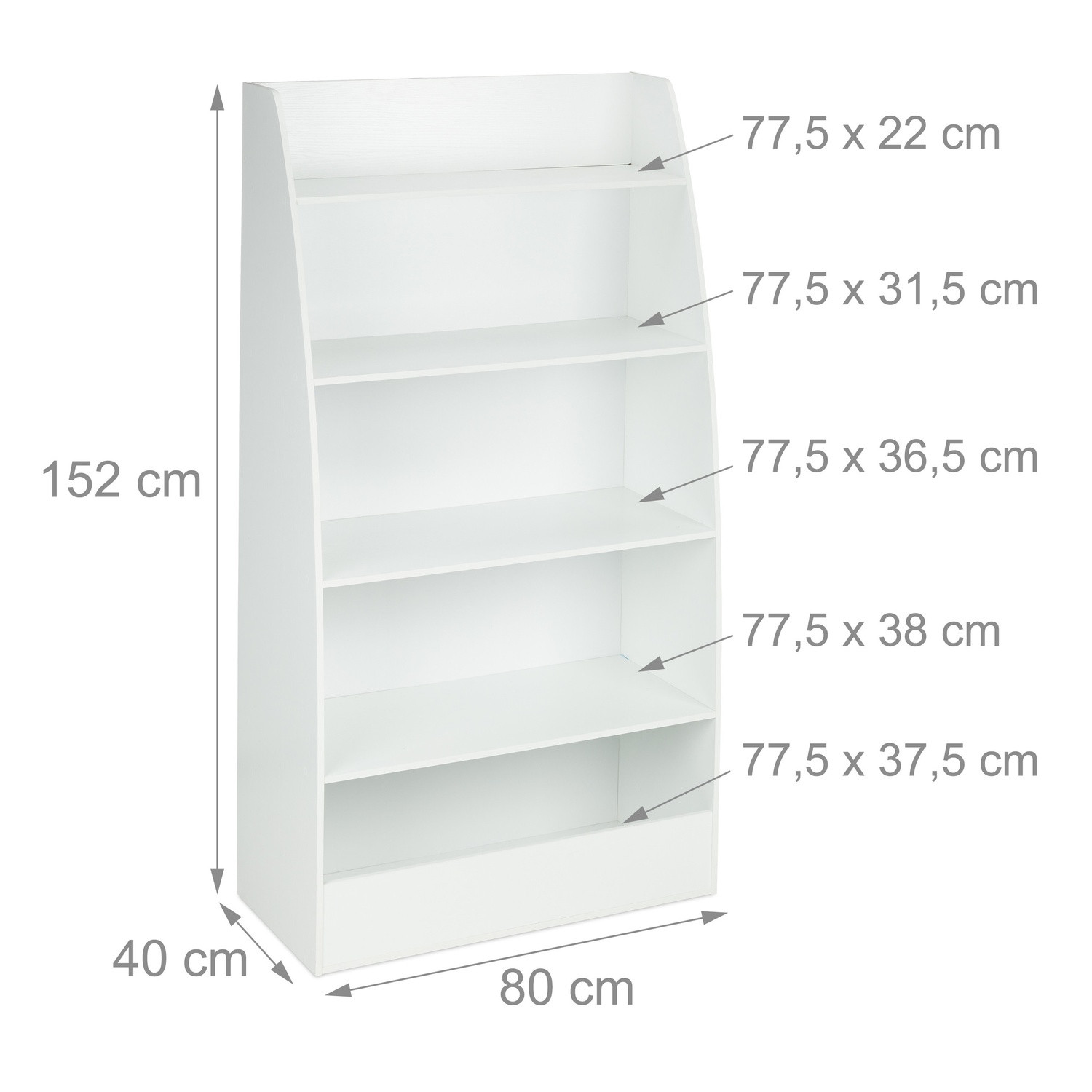 Libreria per bambini bianca