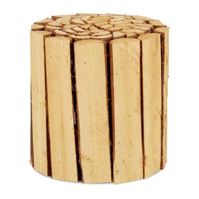 Tabouret à fleurs en épicéa