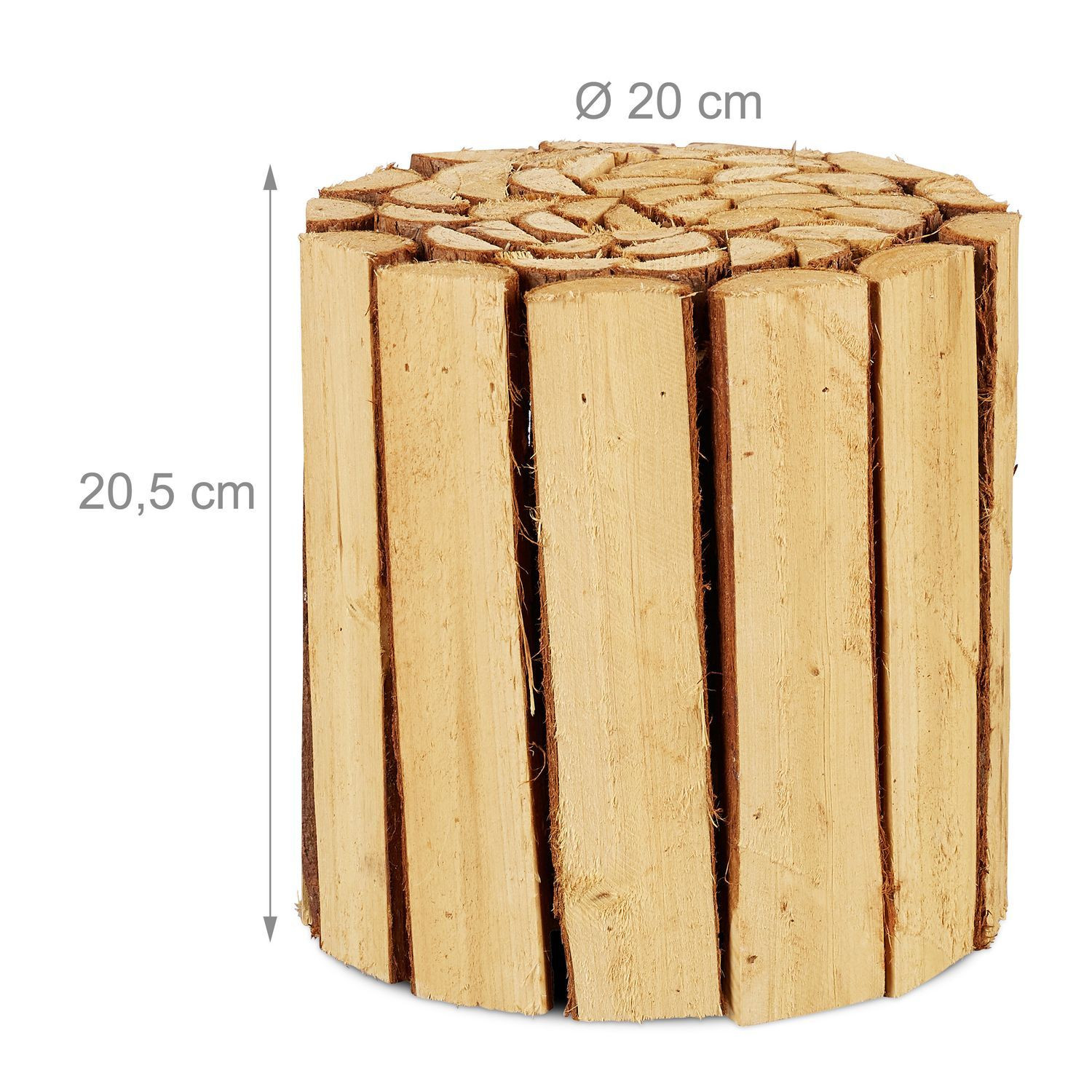 Tabouret à fleurs en épicéa
