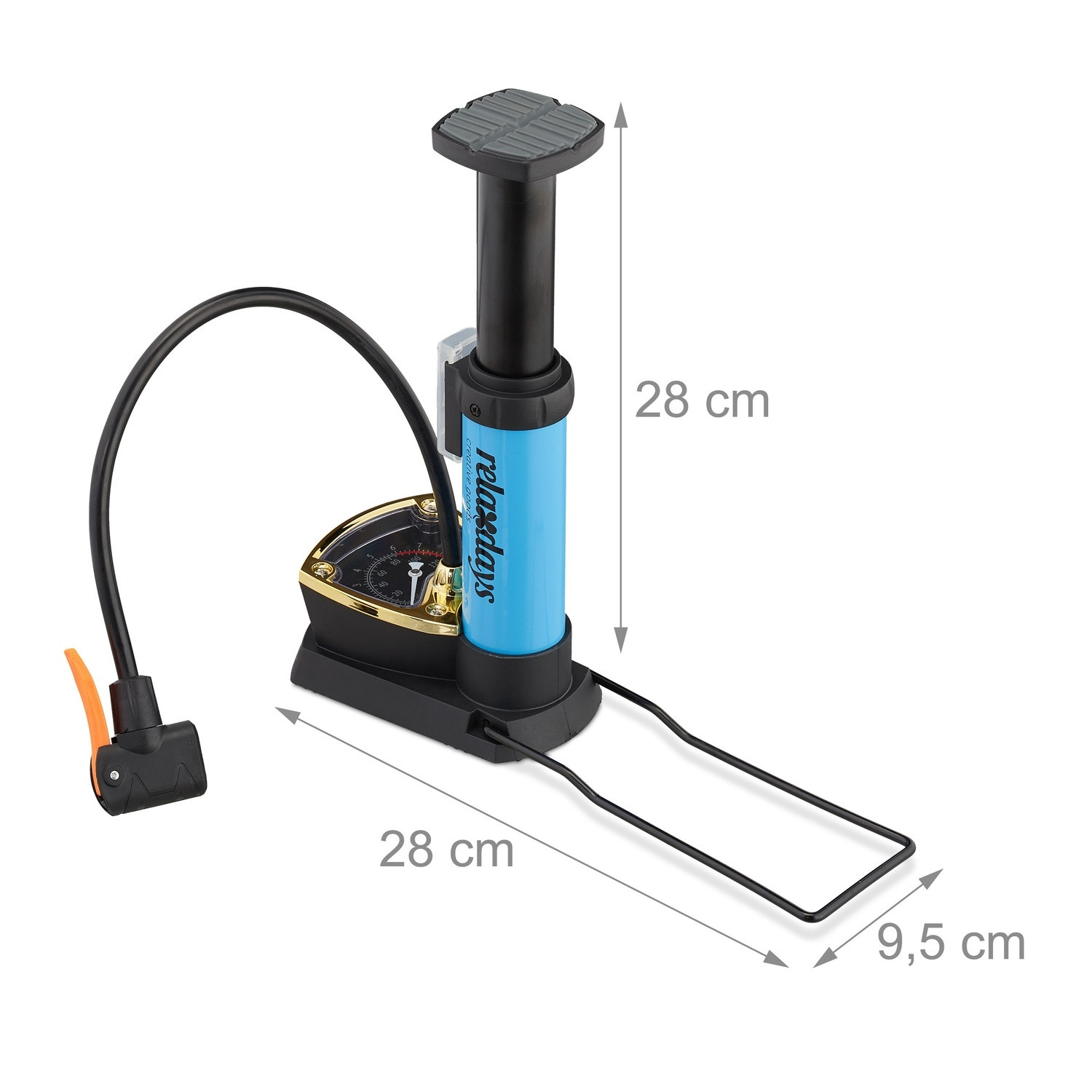 Fußpumpe mit Manometer