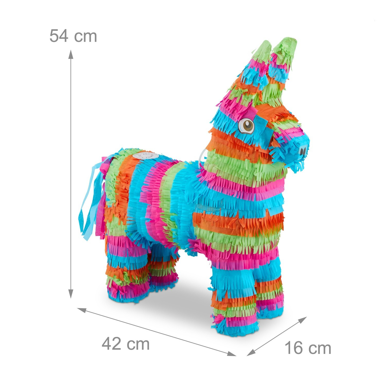 Piñata de burro multicolor