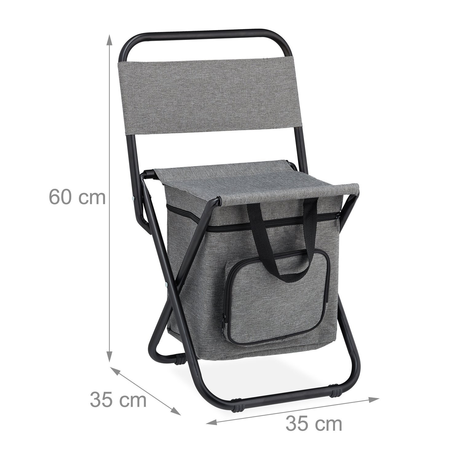 Tabouret de camping avec dossier