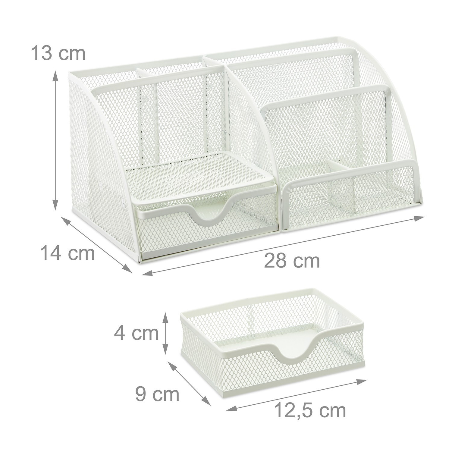 Rangement de bureau blanc