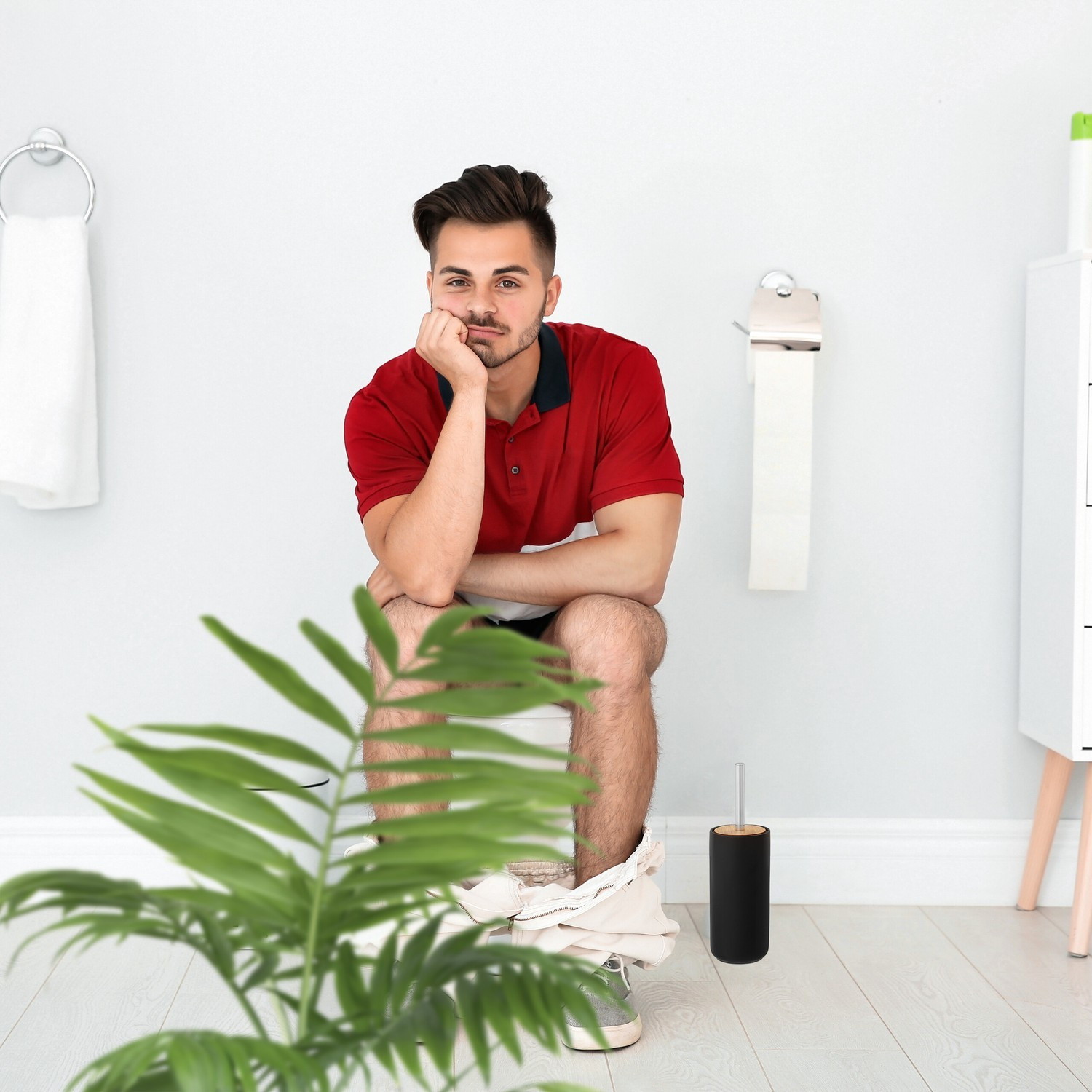 Toilettenbürste mit Halter